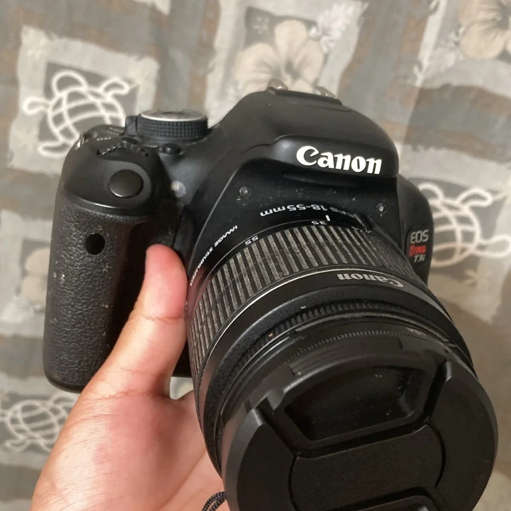 Canon Black Digital Camera with Wide-Angle Lens